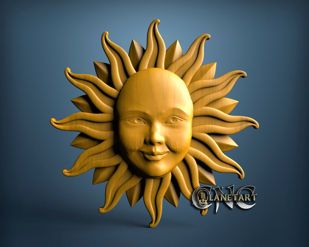 Sun, 3D STL Model 2061 – Cnc Planet Art