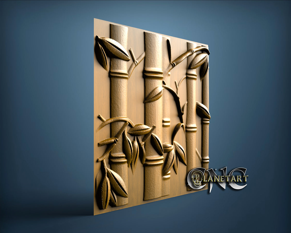 Bamboo, 3D STL Model 2566 Cnc Art