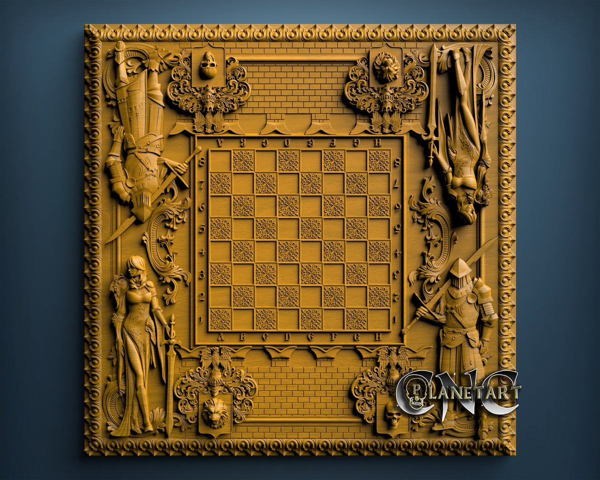 Gráfico de xadrez 3D Knight · Creative Fabrica