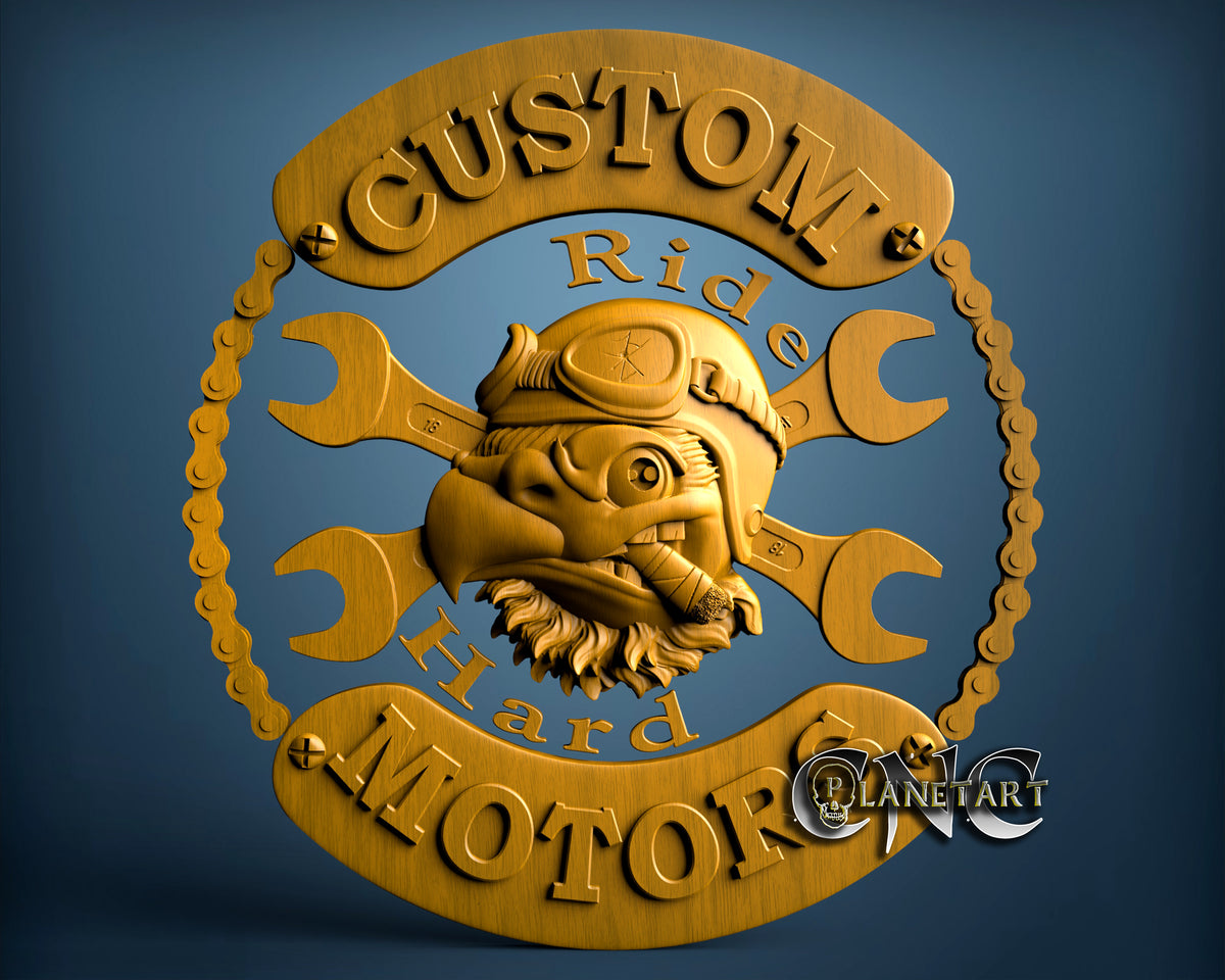 Custom Motors, 3D STL Model 9915 Cnc Art