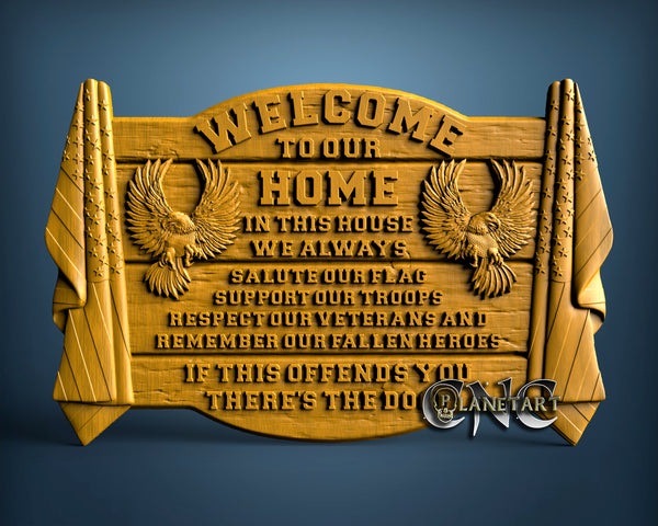 Welcome to our Home, 3D STL Model 10053