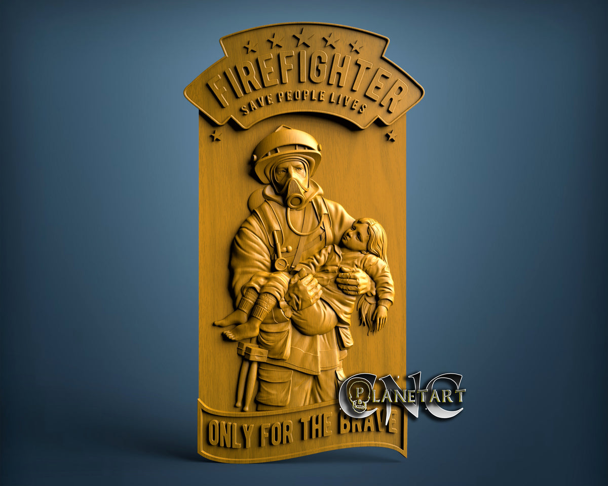 Firefighter, 3D STL Model 10067 – Cnc Planet Art