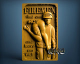 Fireman find them hot shield, 3D STL Model 10069