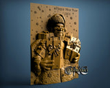 Happy New Year 2024 Santa, 3D STL Model 10125 v3