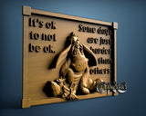 Eeyore - Shield hard life, 3D STL Model 10226