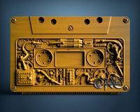 Cassette Tape, 3D STL Model 10390