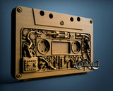 Cassette Tape, 3D STL Model 10390