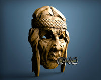 Native Indian Old Man, 3D STL Model 11157