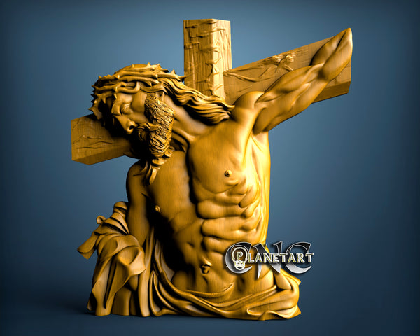 Jesus in Cross, 3D STL Model 11235