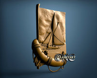 Sailboat, 3D STL Model 11275