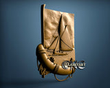 Sailboat, 3D STL Model 11275