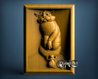 Cowardly Cat, 3D STL Model 11288