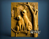 Two Cats Sing in a Tree, 3D STL Model 11292