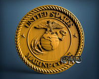 Marine Corps Medallion, 3D STL Model 11350