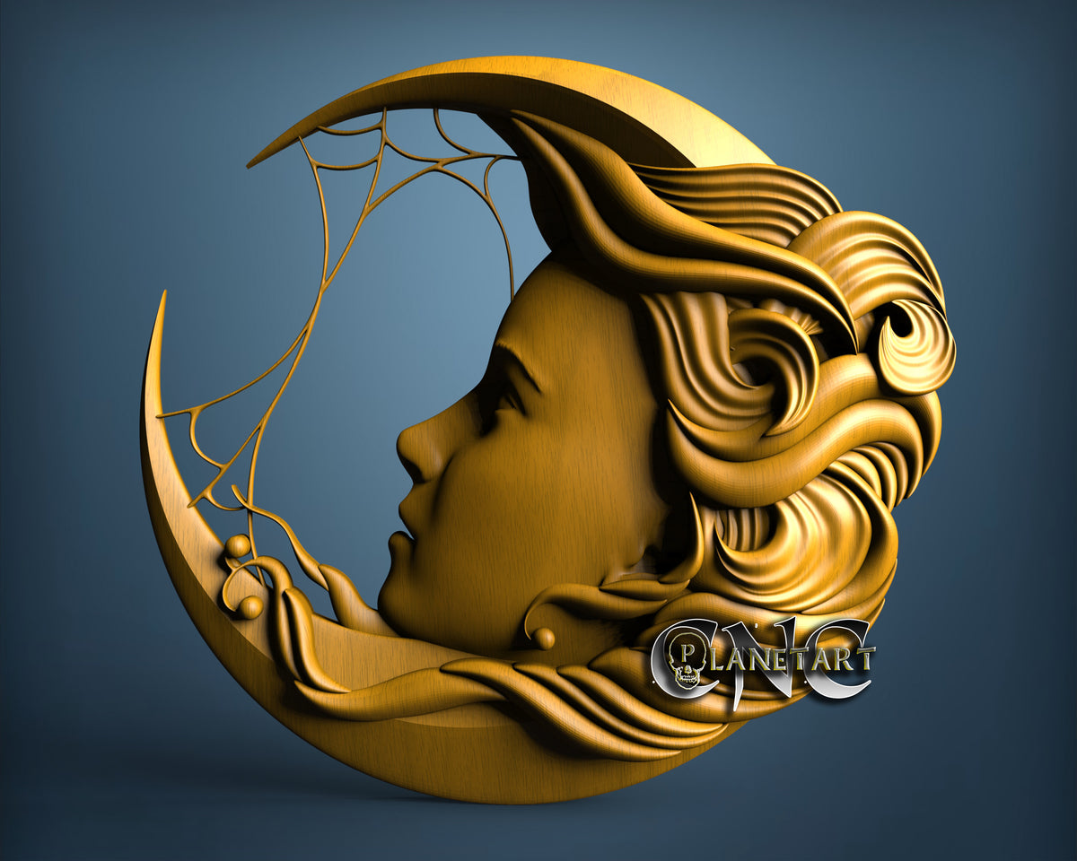 Moon, 3D STL Model 11377 – Cnc Planet Art