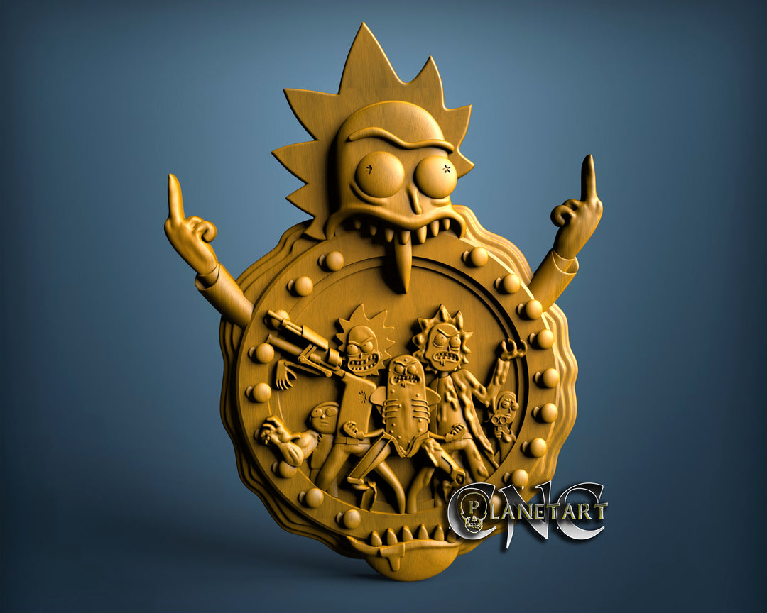Rick and Morty, 3D STL Model 11381 – Cnc Planet Art