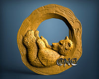 Bear in Wood, 3D STL Model 11390