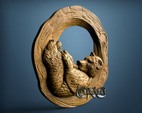 Bear in Wood, 3D STL Model 11390