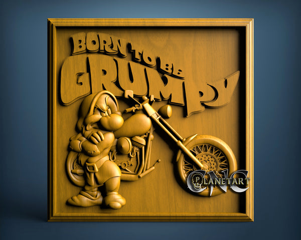 Grumpy 3D STL Model 11398 Cnc Planet Art