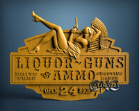 Liquor Guns and Girls, 3D STL Model 11405