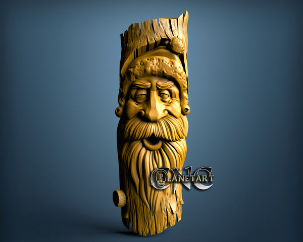 Santa in Wood, 3D STL Model 11410