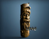 Santa in Wood, 3D STL Model 11410