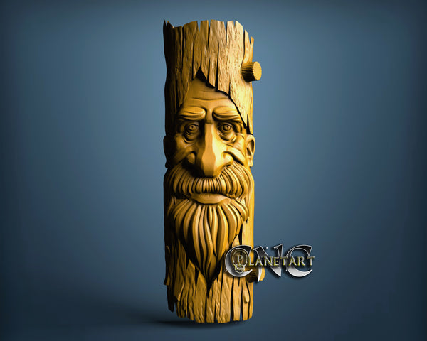 Santa in wood v2, 3D STL Model 11410