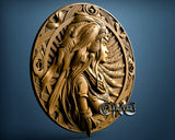 Native American Girl, 3D STL Model 11419