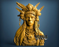 Native Indian Girl, 3D STL Model 11425