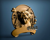 Dog Table Sign, 3D STL Model 11447