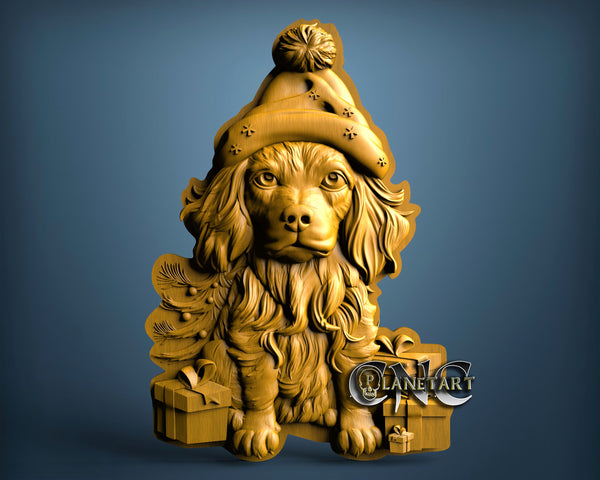 Christmas Dog, 3D STL Model 11485