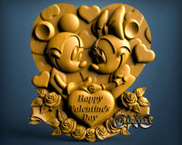 Mickey Mouse in Love, 3D STL Model 11515