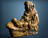 Santa and Baby, 3D STL Model 11517