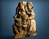 Santa and Kid, 3D STL Model 11518