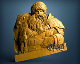 Santa with Present, 3D STL Model 11524