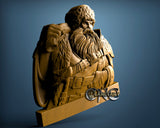 Santa with Present, 3D STL Model 11524