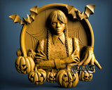 Wednesday Addams, 3D STL Model 11530