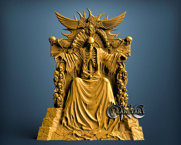 Skull Throne, 3D STL Model 11536