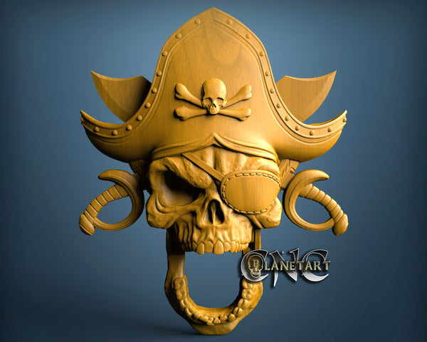 Pirate Skull, 3D STL Model 11547