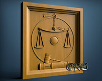 Justice Symbol, 3D STL Model 11570