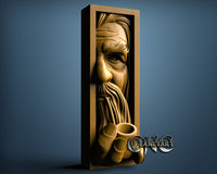 Book Holder - Old Man, 3D STL Model 11572