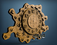 Swallow Birds Clock, 3D STL Model  11607