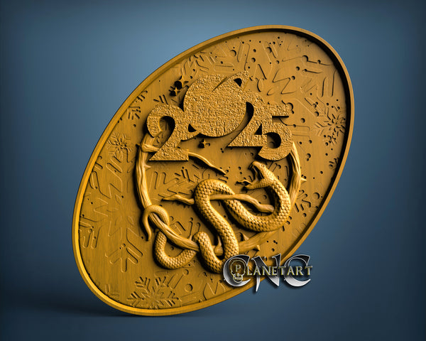 New Year Snake 2025, 3D STL Model 11620