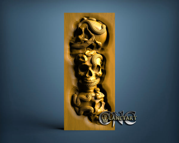 Skulls & Snakes, 3D STL Model 11635