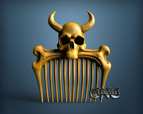 Skull Comb, 3D STL Model 11637