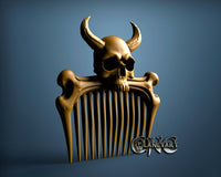 Skull Comb, 3D STL Model 11637