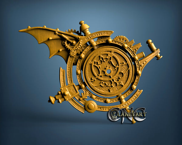 Steampunk Clock, 3D STL Model  11644