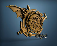 Steampunk Clock, 3D STL Model  11644