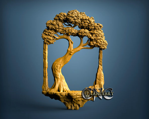 Bonsai  Photo Frame, 3D STL Model 11645