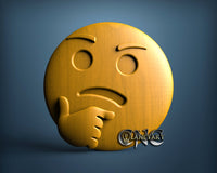 Thoughtful face Smile, 3D STL Model 11648
